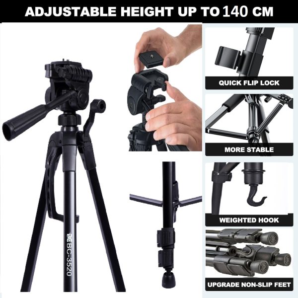BC-3520 CAMERA TRIPOD BC PHOTOGRAPHIC PRODUCTS Tripods