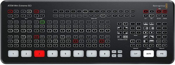 Blackmagic Design ATEM Mini Extreme ISO – Professional Live Production Switcher with Multi-Camera Recording & Streaming Professional Audio