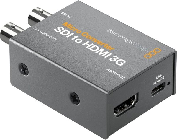 Blackmagic Design Micro Converter SDI to HDMI 3G with Power Supply – Compact Broadcast-Quality Video Converter Camera Accessories