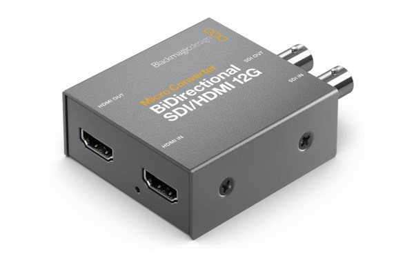 Blackmagic Micro Converter BiDirectional SDI/HDMI 12G with Power Supply – Compact 4K Professional Converter Professional Audio