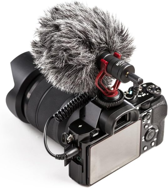 BOYA BY MM1  Professional Audio Recording Microphone  On Camera  Cardioid  Condenser  Mini Mic for Smartphone  DSLR  DV  Live Streaming  Interview Professional Audio