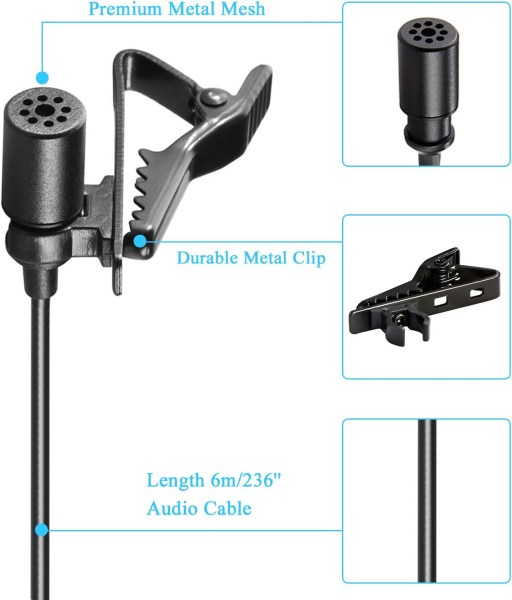BOYA BY MM1  Omnidirectional Lavalier Microphone Professional Audio Recording Microphone Professional Audio