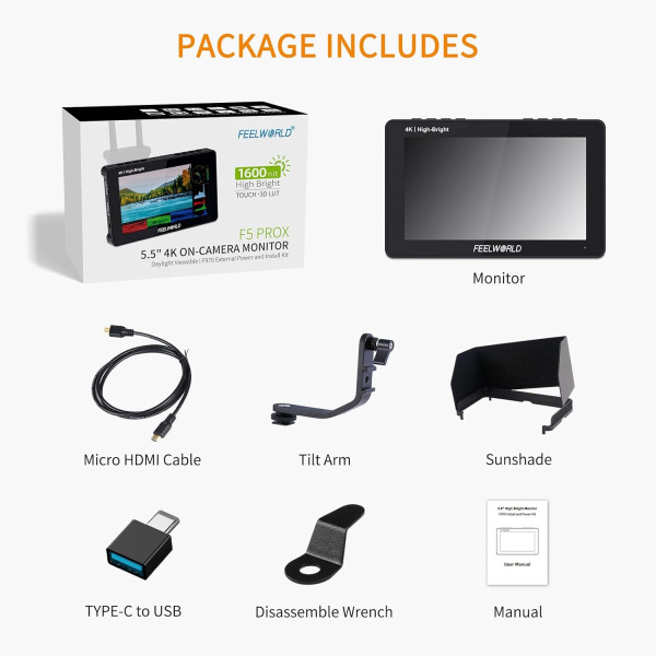 Feelworld F5 Pro 5 5 4K Hdmi Ips Touchscreen Monitor Pro Videos