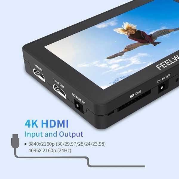 FEELWORLD F6 Plus   5 5  Touchscreen DSLR Camera Field Monitor with 3D LUT Pro Video