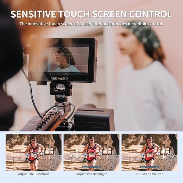 FEELWORLD F6 Plus   5 5  Touchscreen DSLR Camera Field Monitor with 3D LUT Pro Video