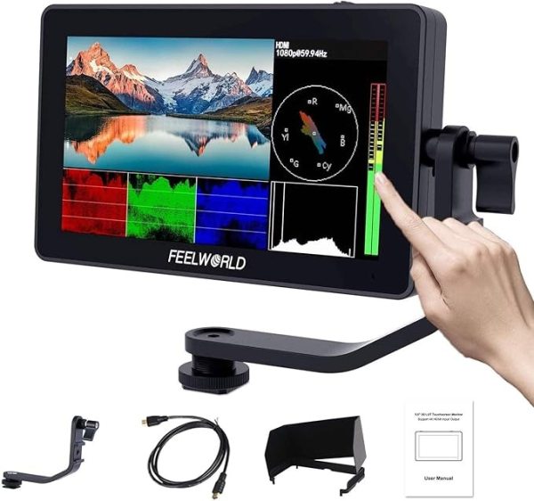 FEELWORLD F6 Plus   5 5  Touchscreen DSLR Camera Field Monitor with 3D LUT Pro Video