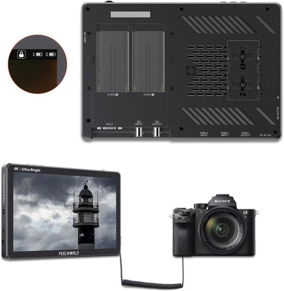 FEELWORLD LUT11S â€“ 10.1 Inch 2000nit Ultra-Bright DSLR Camera Monitor with 3G-SDI, 4K HDMI, and Touchscreen Pro Videos