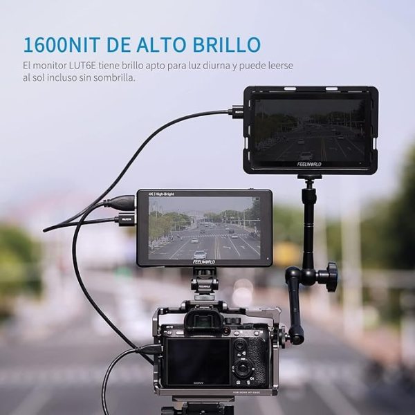FEELWORLD LUT6E   6  Touch Screen Camera Monitor with 1600 Nit Brightness   3D LUT Pro Video