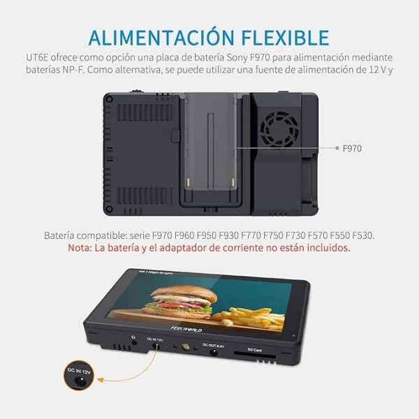 FEELWORLD LUT6E   6  Touch Screen Camera Monitor with 1600 Nit Brightness   3D LUT Pro Video