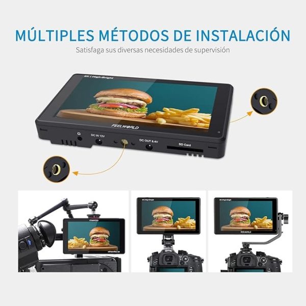FEELWORLD LUT6E   6  Touch Screen Camera Monitor with 1600 Nit Brightness   3D LUT Pro Video