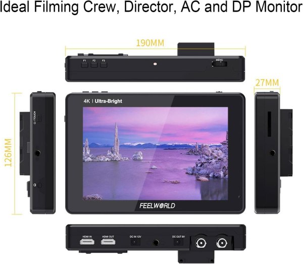 FEELWORLD LUT7S PRO 7  2200nit 4K HDMI 3G SDI Camera Monitor   Touchscreen  3D LUT Pro Videos