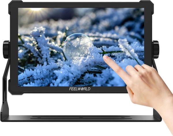 FEELWORLD T10 10.1-Inch Camera Field Monitor with Touchscreen â€“ 4K HDMI 60Hz, 3D LUT, 1920x1080 Resolution, HDR, Waveform, NP-F970 External Installa Pro Videos