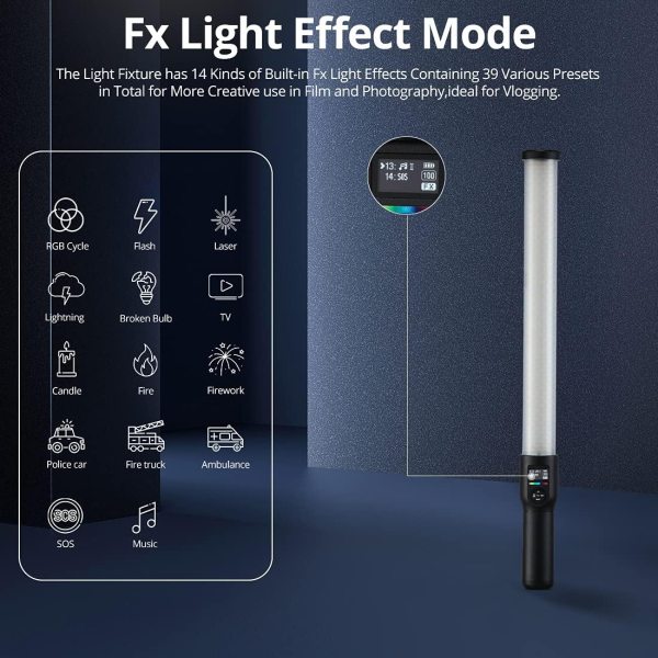 Godox LC500R RGB LED Light Stick     2500K 8500K  Full Color with Remote Control Lighting