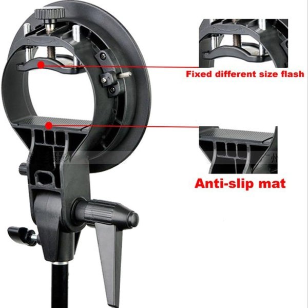 Godox S Type Bracket Bowens Mount Kit with 60x60cm Softbox for Speedlite and Studio Photography Others