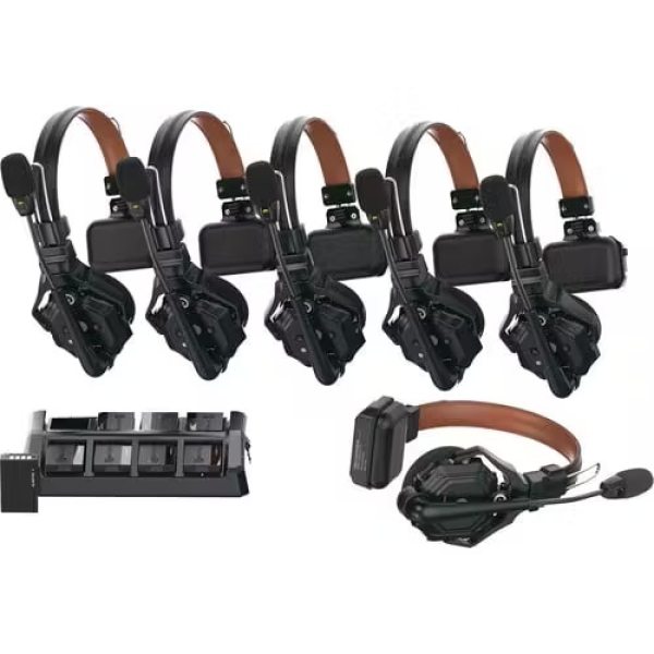 Hollyland 6 Person Noise Cancelling Intercom Headset Full Duplex System     Seamless Communication for Teams Professional Audios