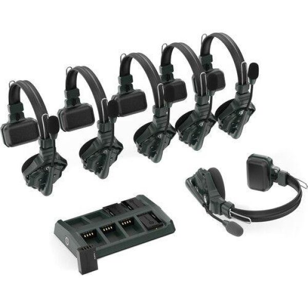 Hollyland Solidcom C1 6S Full Duplex Wireless Intercom System     6 Headsets  1 9GHz DECT Technology Professional Audios
