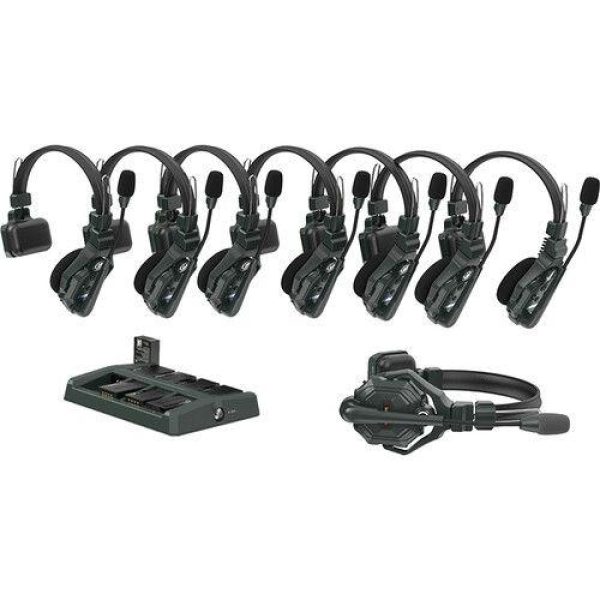 Hollyland Solidcom C1 8S Full Duplex Wireless Intercom System     8 Headsets  1 9GHz DECT Technology Professional Audios