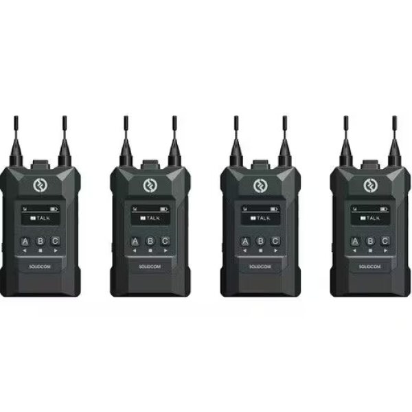 Hollyland Solidcom M1     Full Duplex Wireless Intercom System  4 Beltpacks  for Seamless Team Communication Professional Audios