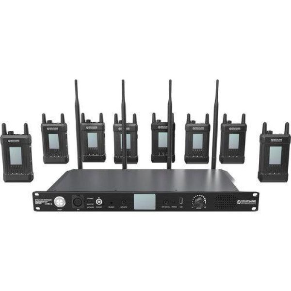 Hollyland Syscom 1000T 8B Full Duplex Intercom System     8 Beltpacks   Headsets  Reliable Communication Professional Audios