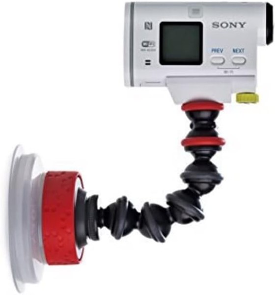 Joby Suction Cup GorillaPod Arm  Black Red    Flexible Camera Mount for Action Shots Camera & Light Stands