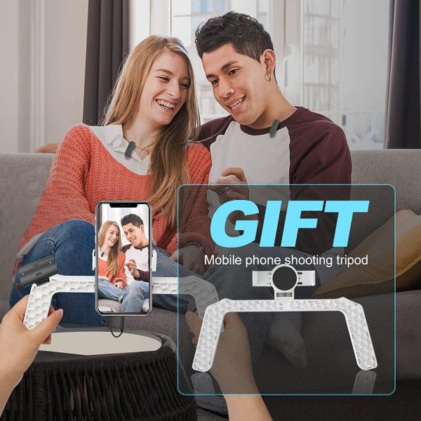 LENSGO 318C II Wireless Lavalier Microphone     Dual Clip On Mic for DSLR  Smartphones   Video Recording Professional Audio