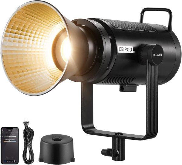 NEEWER CB200B Bi-Color LED Video Light (UK) – 200W Bowens Mount Continuous Lighting for Photography & Video Lighting & Studio