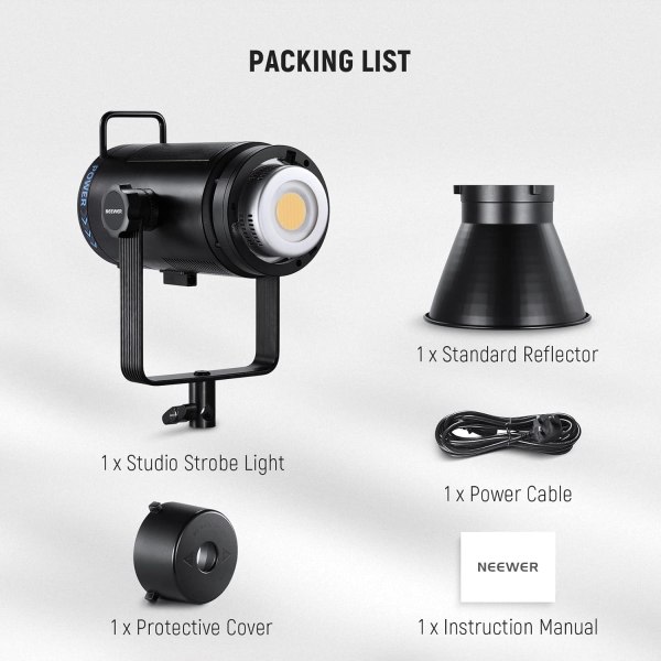 NEEWER CB200B Bi-Color LED Video Light (UK) – 200W Bowens Mount Continuous Lighting for Photography & Video Lighting