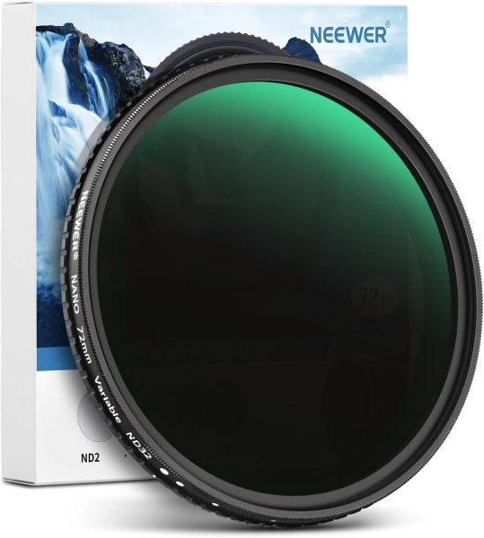 NEEWER Magnetic Variable ND Filter HD ND2-ND32 72MM – Adjustable Neutral Density Filter for DSLR & Mirrorless Cameras Camera Accessories