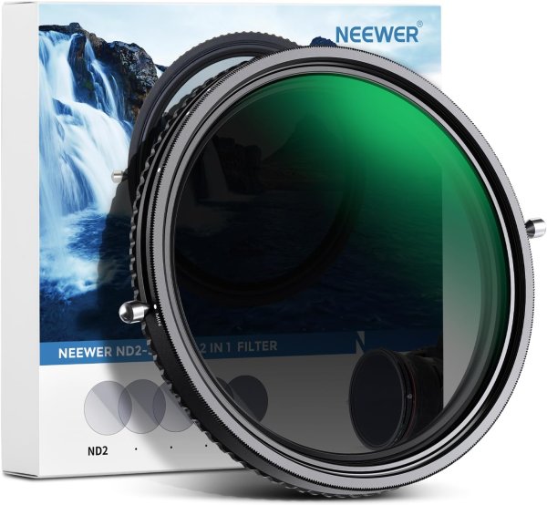 NEEWER Magnetic Variable ND Filter HD ND2-ND32 82MM – Adjustable Neutral Density Filter for DSLR & Mirrorless Cameras Camera Accessories