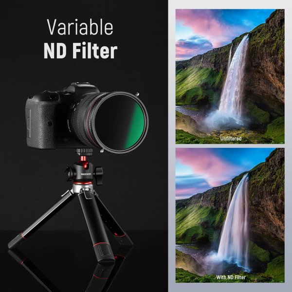 NEEWER Magnetic Variable ND Filter HD ND2-ND32 82MM – Adjustable Neutral Density Filter for DSLR & Mirrorless Cameras Lens Close Up & Filters