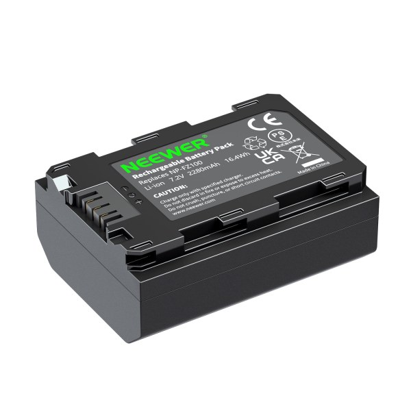 NEEWER NP-FZ100 Sony Replacement Battery – 2280mAh High-Capacity Rechargeable Lithium-Ion Battery for Sony Mirrorless Cameras Camera Accessories