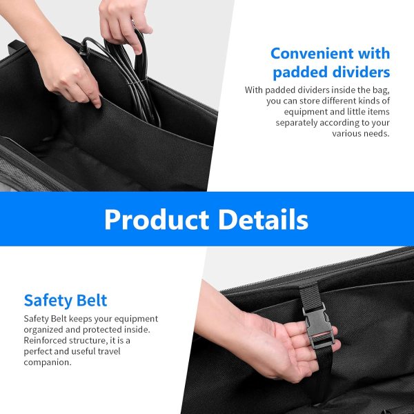 NEEWER Photo Studio Rolling Bag – 40.1”×11.8”×11.8” (102×30×30cm) Trolley Carrying Case with Padded Compartment for Light Stands, Tripods, Strobes, Um Camera Bags