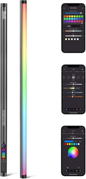NEEWER TL120C RGB Tube Light – 42W Full Color RGBWW LED Video Light Wand with App/2.4G/DMX Control, 7 Pixel Effects, 18 Scenes, 2500K-10000K, CRI97+,  Lighting & Studio