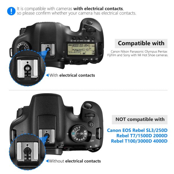 Neewer TT560 Flash Speedlite – Compatible with Canon, Sony, Nikon, Panasonic, Olympus, Pentax & Other DSLR Cameras, Digital Camera Speedlight with Sta Flashes Trigger & Remote