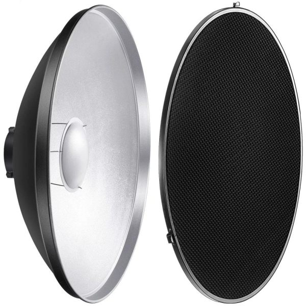 NiceFoto RS 700 70cm Beauty Dish with Grid     High Quality Light Modifier for Portraits   Fashion SoftBox & Reflectors