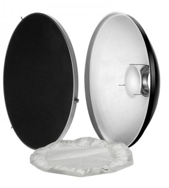 NiceFoto RS 700 70cm Beauty Dish with Grid     High Quality Light Modifier for Portraits   Fashion SoftBox & Reflectors