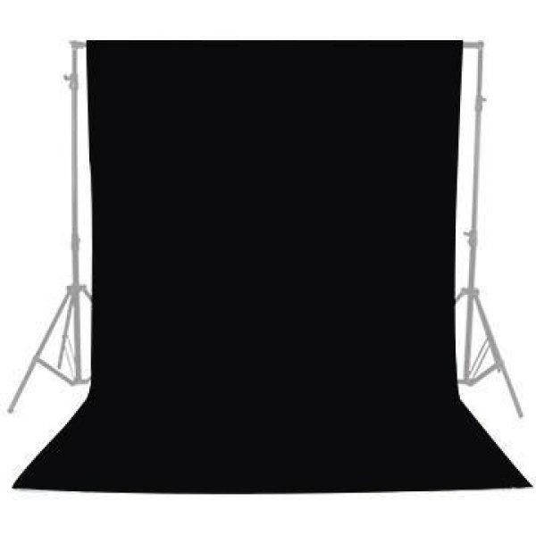 Phottix Black Seamless Photography Backdrop Muslin   3x6m for Professional Studio Use Backdrop 