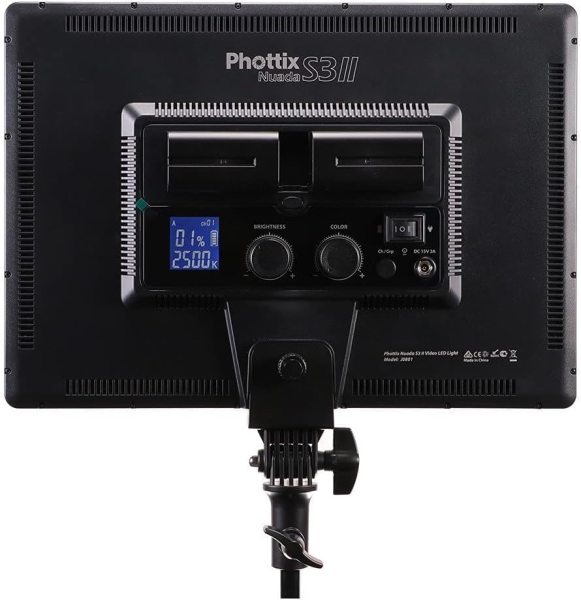 Phottix Nuada S3 VLED Video Light   Soft   Professional LED Panel Lighting