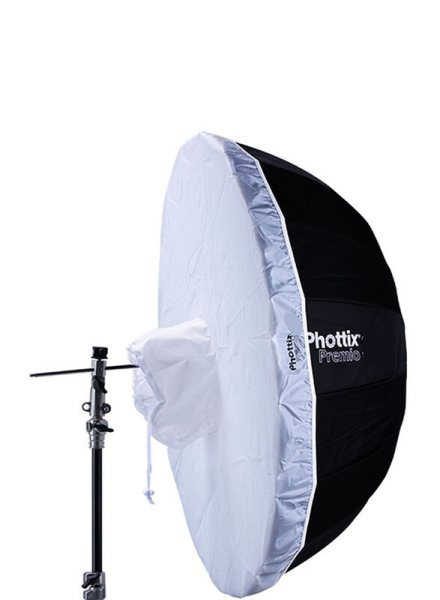 Phottix Premio Reflective Umbrella  120cm 47       Silver   Black for Powerful Lighting Control SoftBox & Reflectors