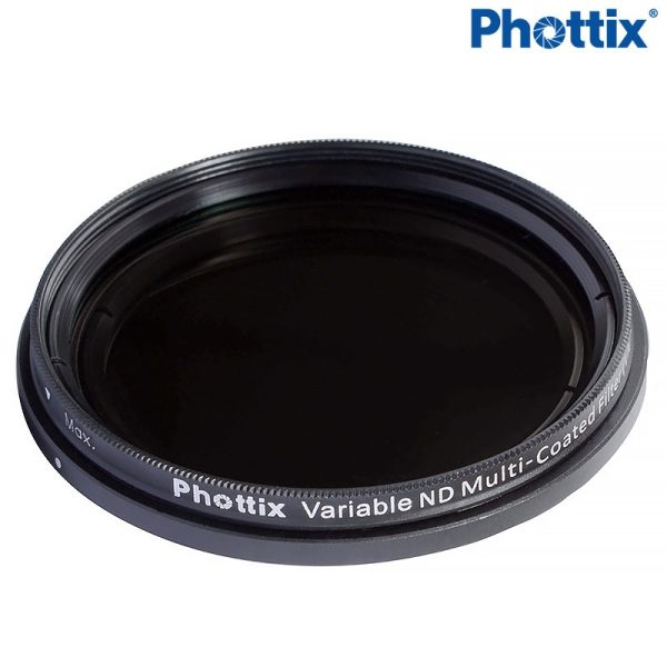 Phottix Variable ND Multi Coated Filter  VND MC  52mm     Precision Light Control for Photography   Video Lens Close Up & Filters