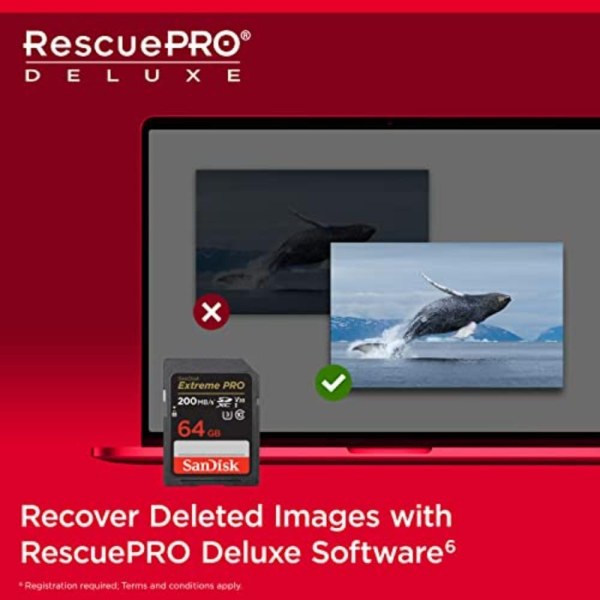 SanDisk 64GB Extreme PRO SDXC card   RescuePRO Deluxe  up to 200MB s  UHS I  Class 10  U3  V30 SDSDXXU 064G GN4IN  Black Memory Card & Card Reader
