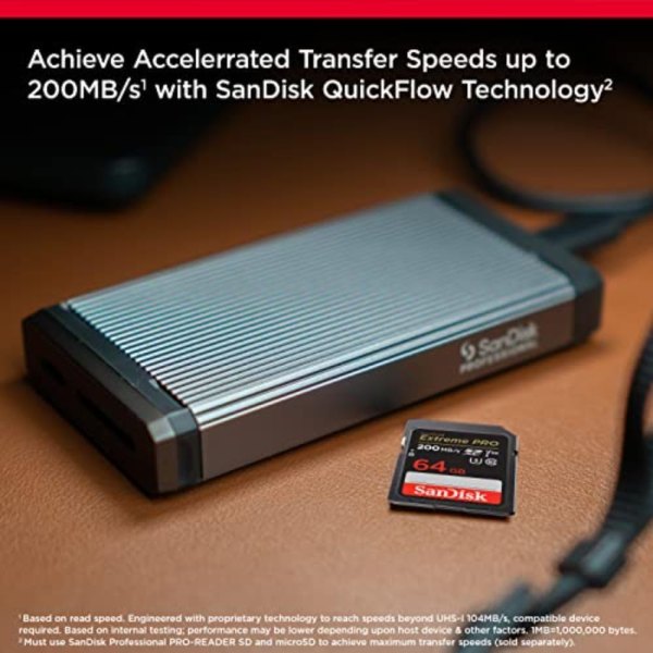 SanDisk 64GB Extreme PRO SDXC card   RescuePRO Deluxe  up to 200MB s  UHS I  Class 10  U3  V30 SDSDXXU 064G GN4IN  Black Memory Card & Card Reader