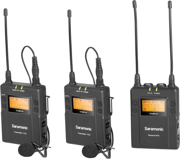 Saramonic UWMIC9 KIT2 UHF Wireless Microphone System RX9+TX9+TX9 Professional Audios