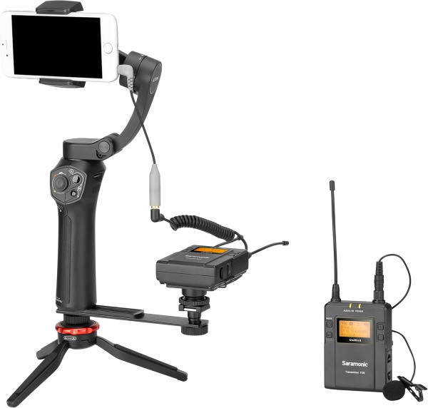 Saramonic UWMIC9 RX9+TX9 UHF Wireless Lavalier Microphone System with Portable Dual Channel Camera Mountable Receiver Black, 1 Bodypack TX + 1 RX Professional Audios