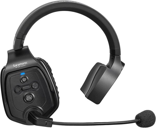 Saramonic WiTalk WT5S 5 Person Full Duplex Wireless Intercom System with Single Ear Headsets (1.9 GHz) | Hard Case, Battery Charger & 5x Headsets | 40 Professional Audios