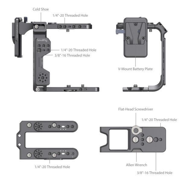 SmallRig Cage Kit for Sony FX6 4124   Professional Mounting Solution for Your FX6 Others