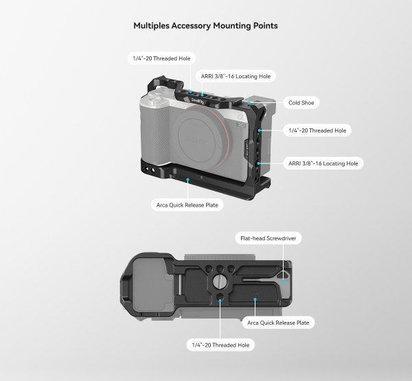 SmallRig Camera Cage for Sony a7C 3081B - Ultimate Protection & Versatility Others