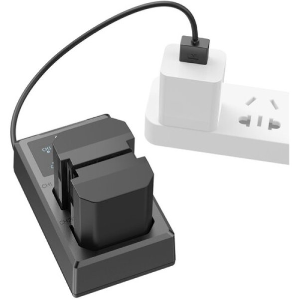 SmallRig NP FZ100 Kit with 2 Batteries and 2 Bay USB Charger Battery & Grip