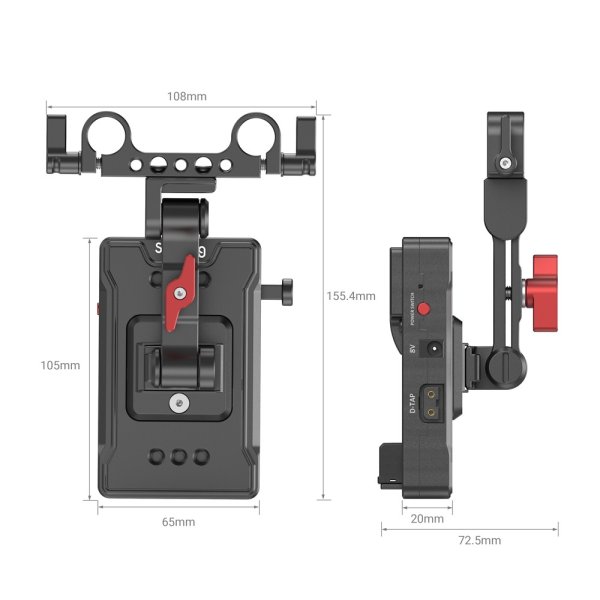 SmallRig V Mount Battery Adapter Plate (Basic Version) with Extension Arm 3499 Others