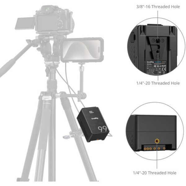 SmallRig VB99 SE Mini V Mount Battery  6800mAh  Battery & Grip